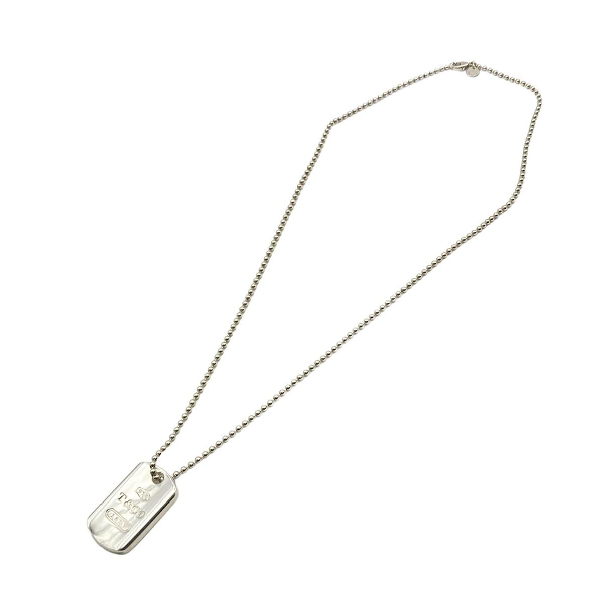 TIFFANY-Co. ティファニー ネックレス 1837タグ シルバー ボールチェーン