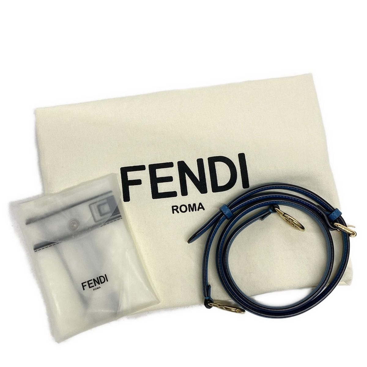 FENDI フェンディ ハンドバッグ ピーカブーアイシーユーミディアム 8BN321-A6V3 ライトブルー 内ポケット着脱可 レザー DECORATOM_COM_BR