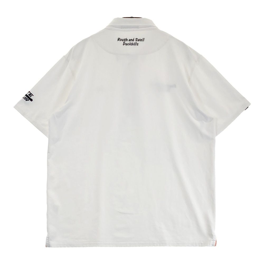 サイズ L ROUGH-SWELL ラフアンドスウェル モデル 半袖ポロシャツ ボタンダウン ホワイト系 240101549007 ゴルフウェア メンズ ストスト