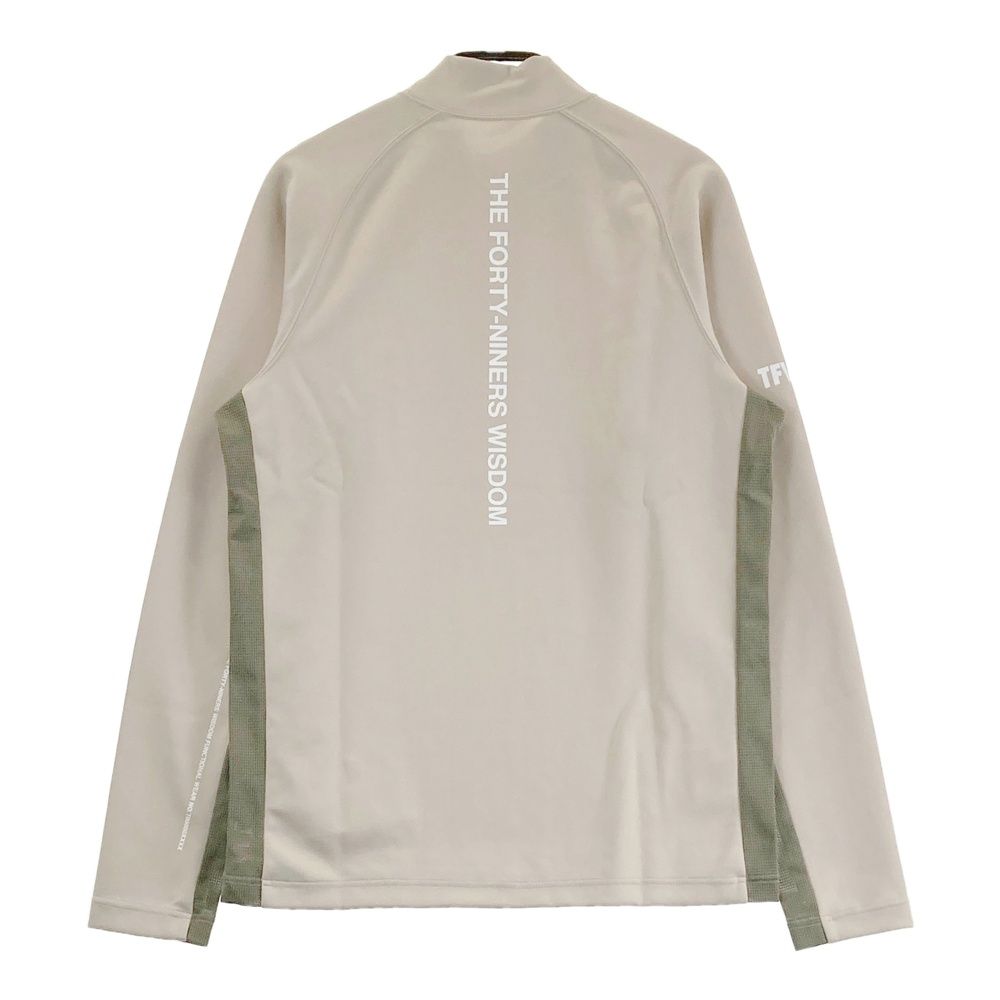 サイズ S TFW49 ティーエフダブリューフォーティーナイン モデル ハイネック 長袖Tシャツ ロゴプリント ベージュ系 240101549126 ゴルフウェア メンズ ストスト