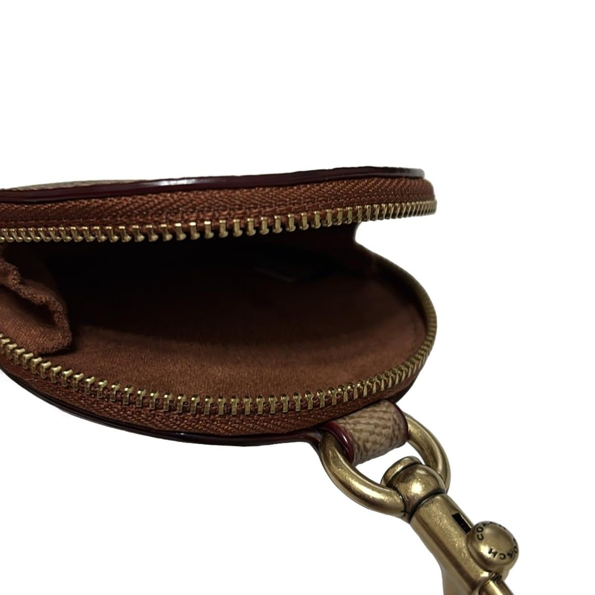 ベージュ×ダークブラウン×ゴールド シグネチャー柄