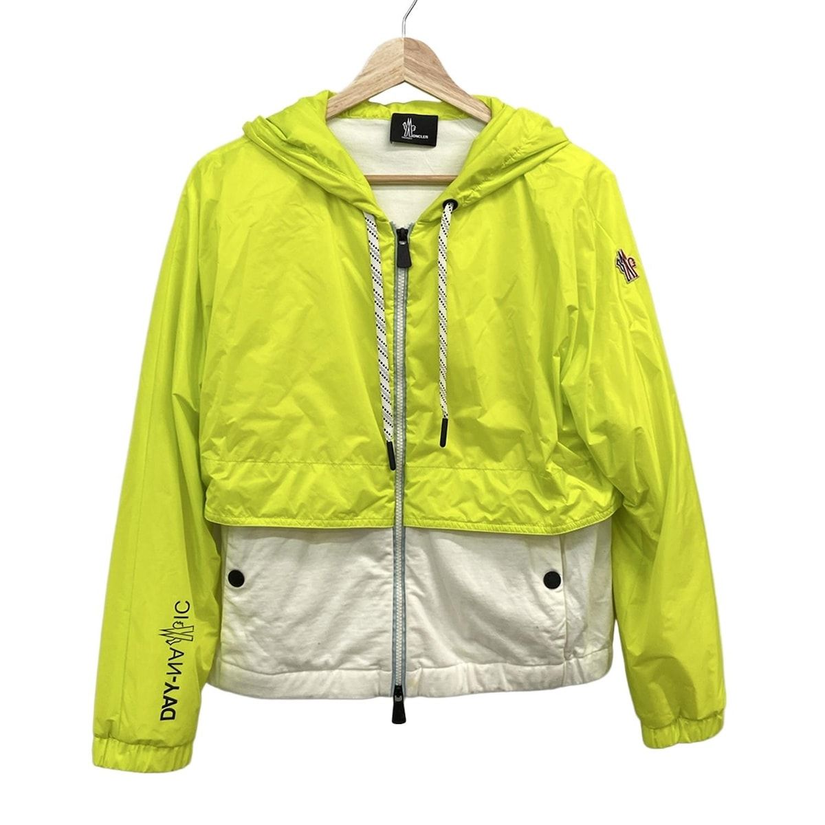 モンクレール ブルゾン サイズXS レディース MAGLIA CARDIGAN マグリアカーディガン ネオンイエロー×アイボリー 長袖 春 秋