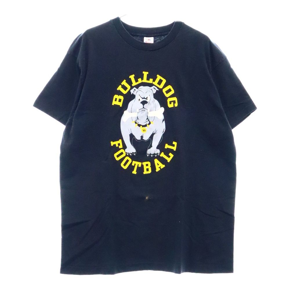 VINTAGE ヴィンテージ 90s BULL DOG FOOT BALL TEE ブルドッグ フットボール Tシャツ 半袖 カットソー ブラック