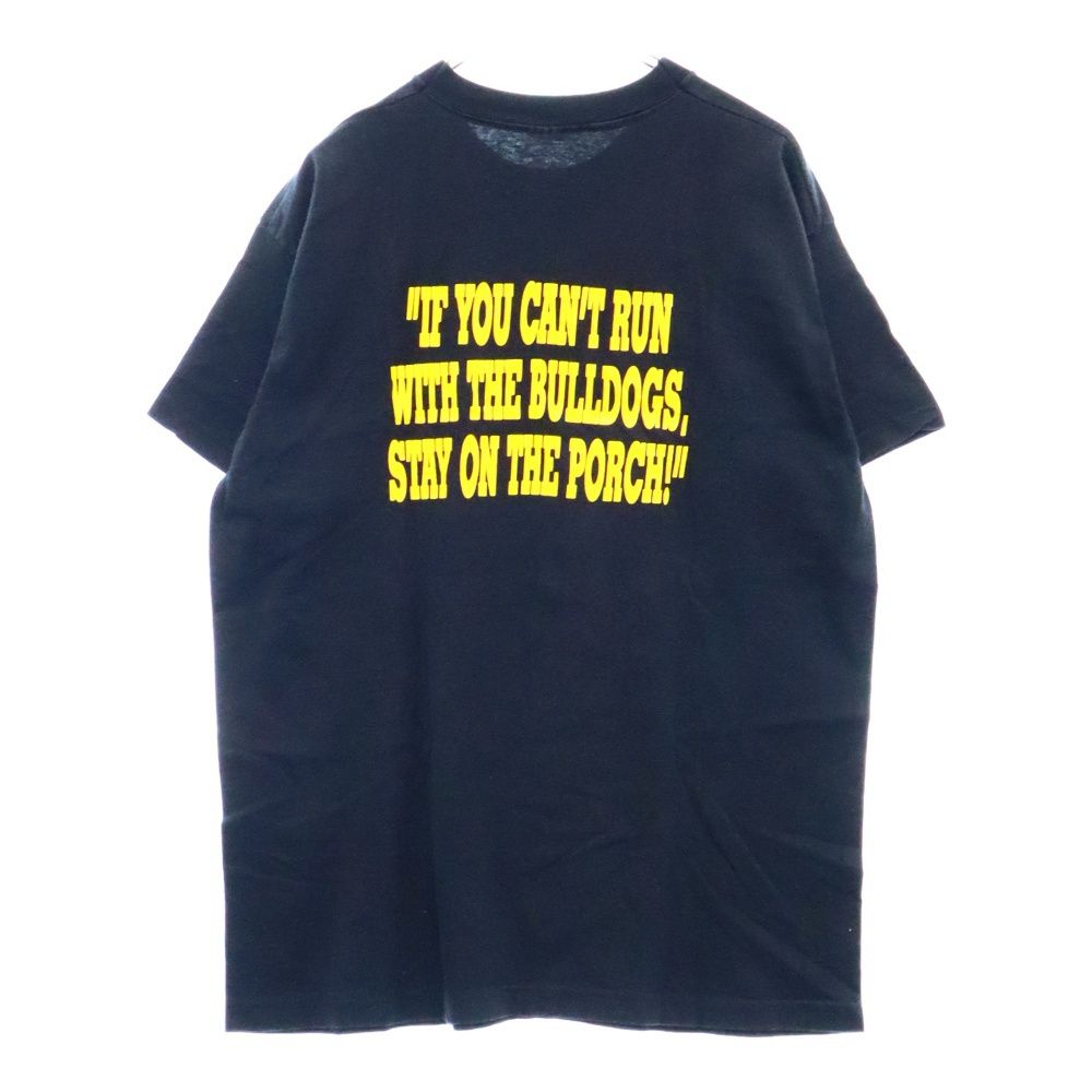 VINTAGE ヴィンテージ 90s BULL DOG FOOT BALL TEE ブルドッグ フットボール Tシャツ 半袖 カットソー ブラック