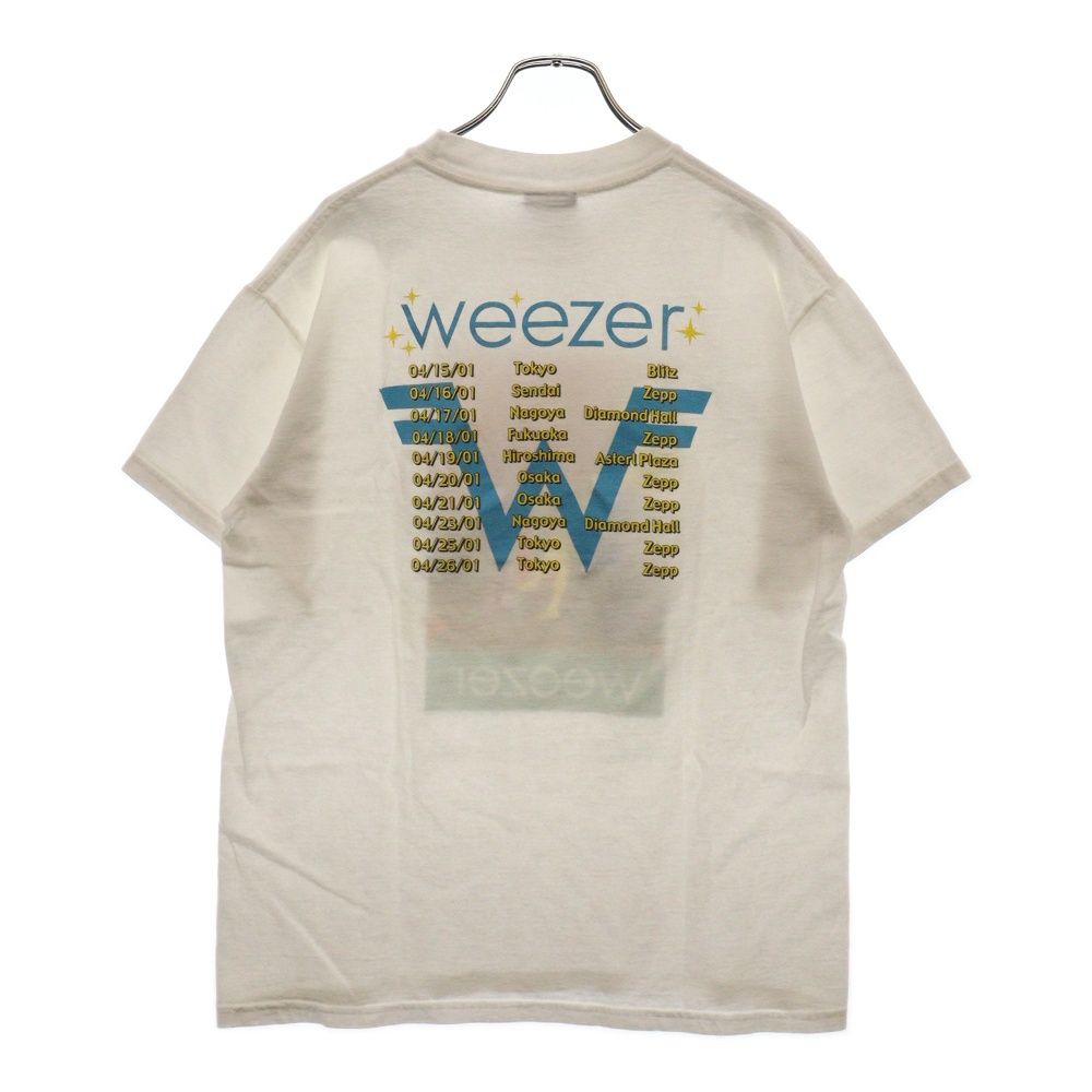 VINTAGE ヴィンテージ 00s Weezer 2004s JAPAN TOUR TEE ウィーザー バンド 両面プリント半袖Tシャツ カットソー ホワイト
