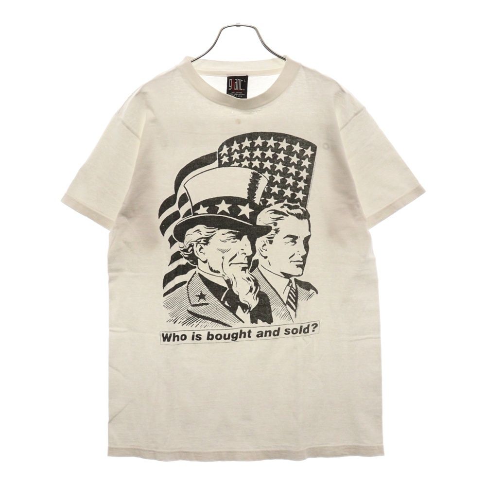 VINTAGE ヴィンテージ 90s レイジ アゲインスト ザ マシーン BARBARA KRUGER Who is bought and s TEE 両面プリント半袖Tシャツ ホワイト