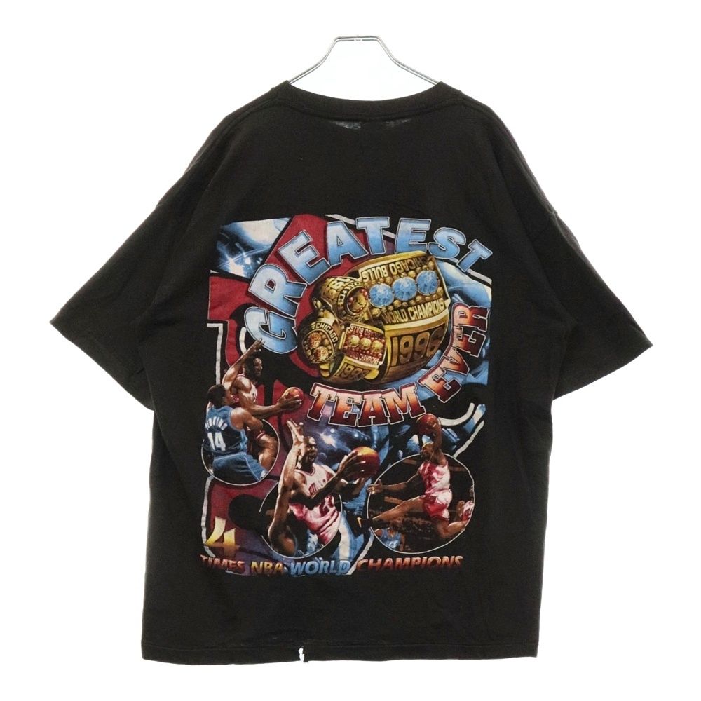 VINTAGE ヴィンテージ 90s VINTAGE NBA CHICAGO BULLS 4 TIMES WORLD CHAMPION GREATEST TEAM EVER ヴィンテージ シカゴブルズ ワールドチャンピオン 両面プリント 半袖Tシャツ