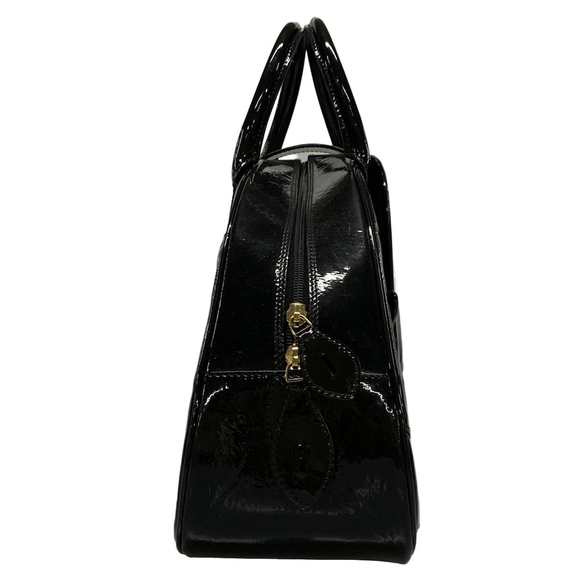 DIOR ChristianDior ディオール クリスチャンディオール ハンドバッグ ダブルサドルバッグ トロッター 黒 型押し加工 レザー