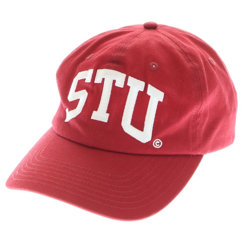 STUSSY ステューシー STU Arch Strapback Cap フロントロゴ刺繍 ベースボール キャップ 帽子 レッド 1311066