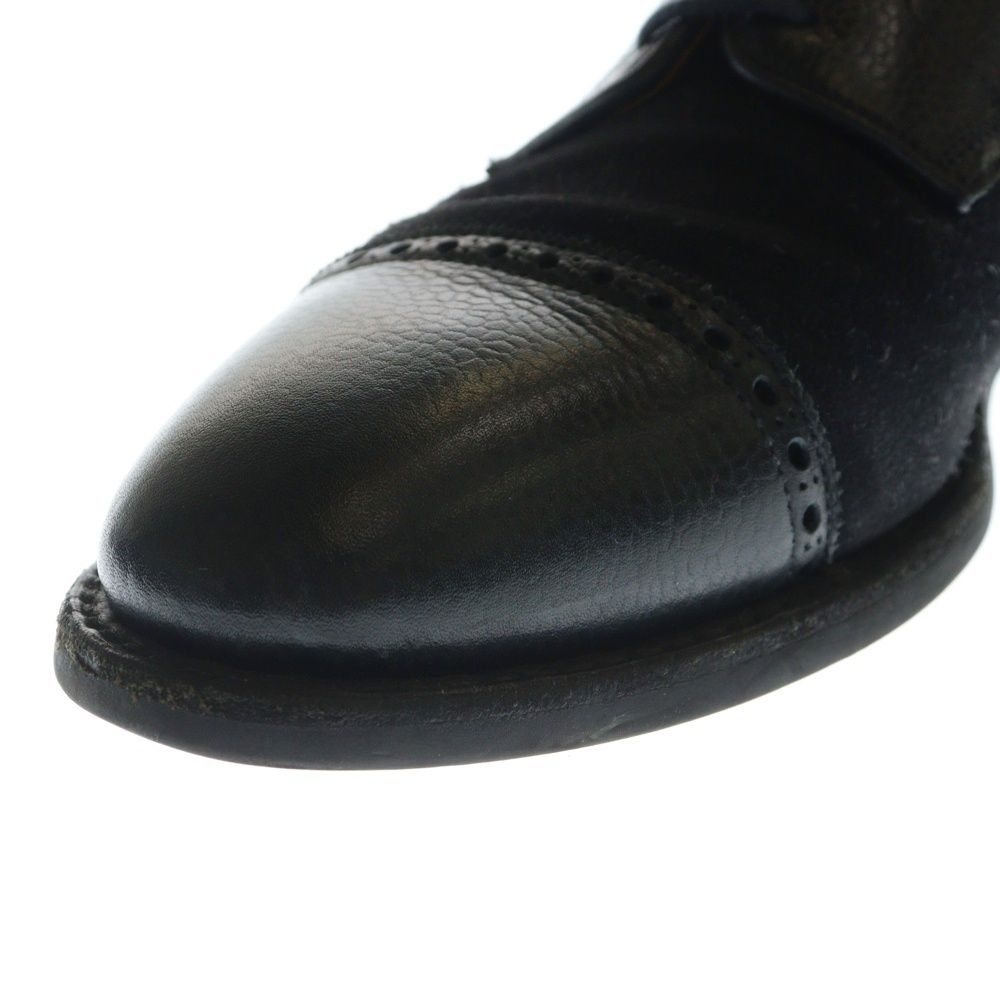  Crockett-Jones クロケットアンドジョーンズ スエード切り替え ストレートチップ レザー ダービー シューズ ブラック X 45634 その他 靴