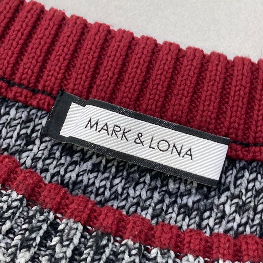 サイズ 50 MARK-LONA マークアンドロナ 裏地付 3Dロゴ ニットセーター グレー系 240101417724 ゴルフウェア メンズ ストスト LLC-HASEGAWATOSO_COM