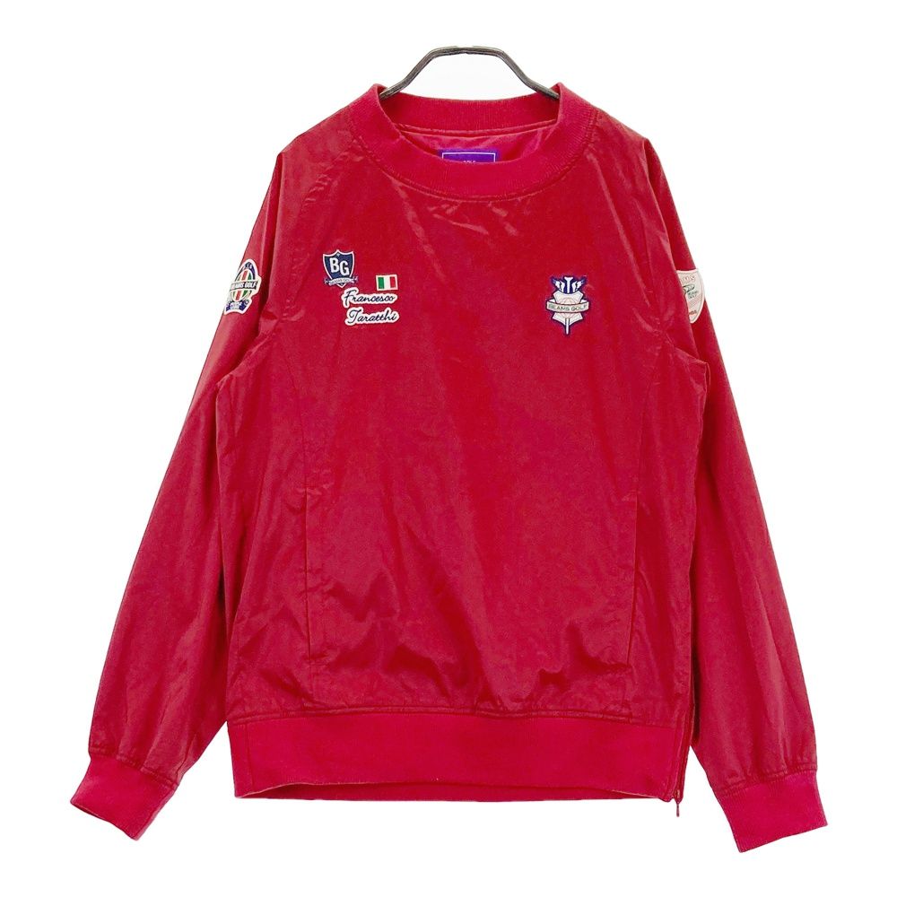 サイズ M BEAMS GOLF ビームスゴルフ 蓄熱 長袖ブルゾン ジャケット ワッペン レッド系 ゴルフウェア メンズ ストスト