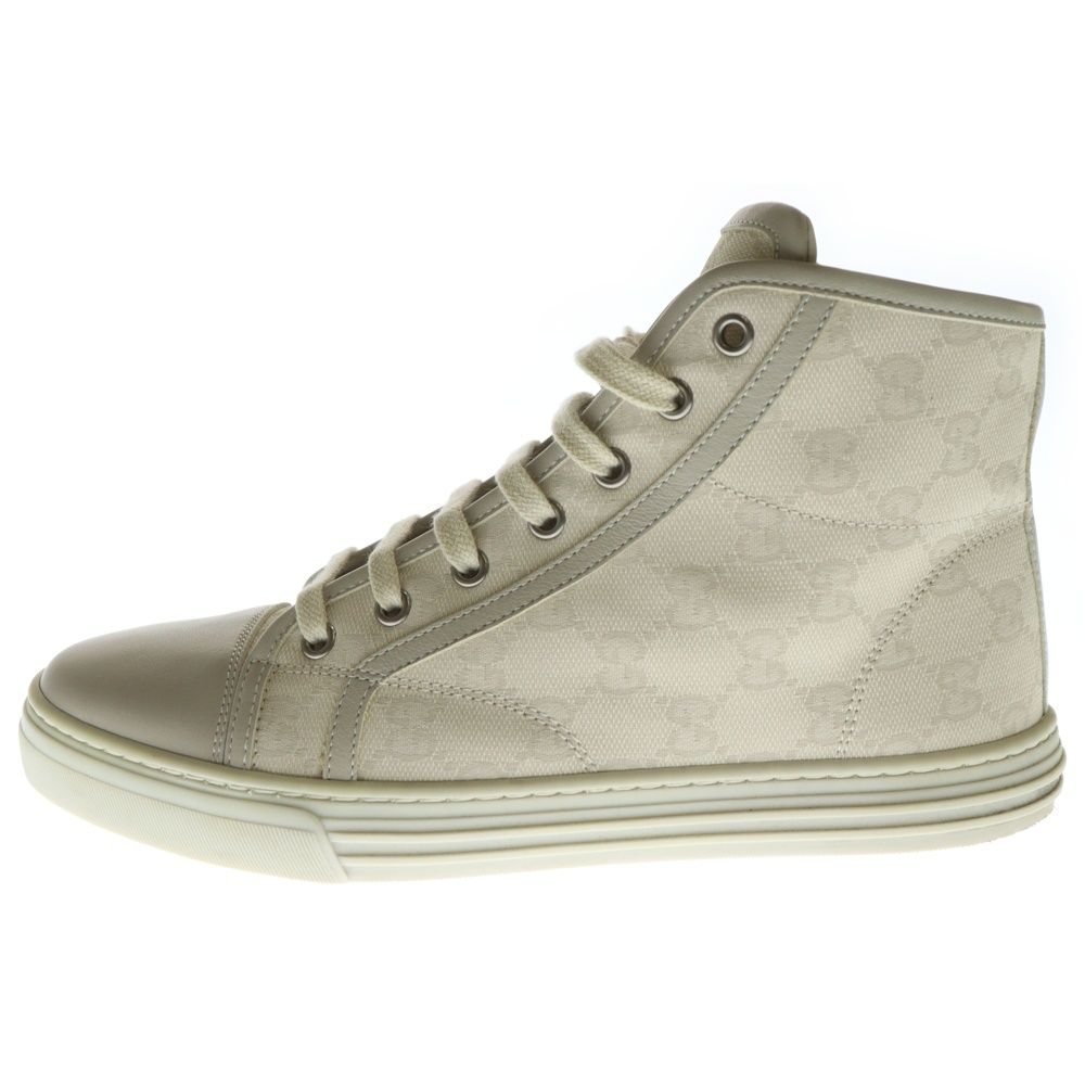 GUCCI (グッチ) GG キャンバス ハイカットスニーカー ベージュ