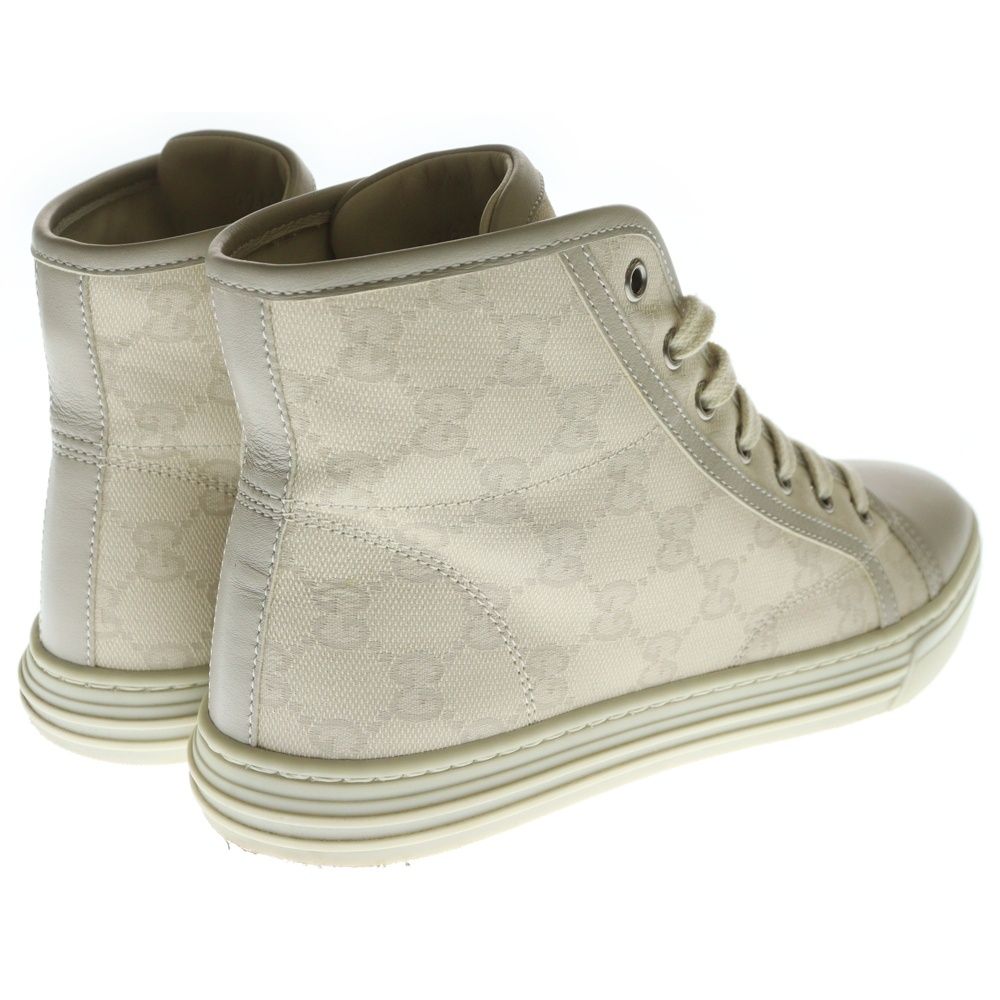 GUCCI (グッチ) GG キャンバス ハイカットスニーカー ベージュ