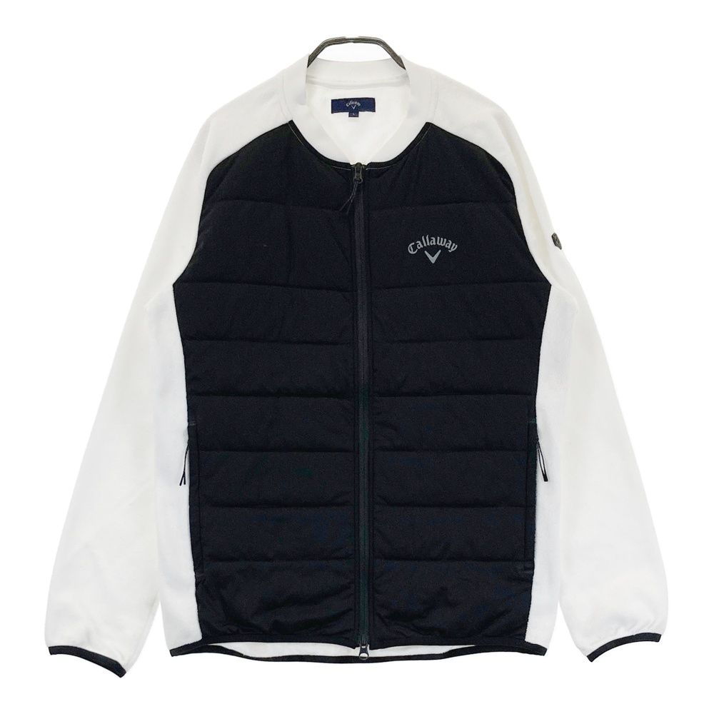 サイズ L CALLAWAY キャロウェイ 中綿切替 フリース ジャケット ホワイト系 240101428402 ゴルフウェア メンズ ストスト