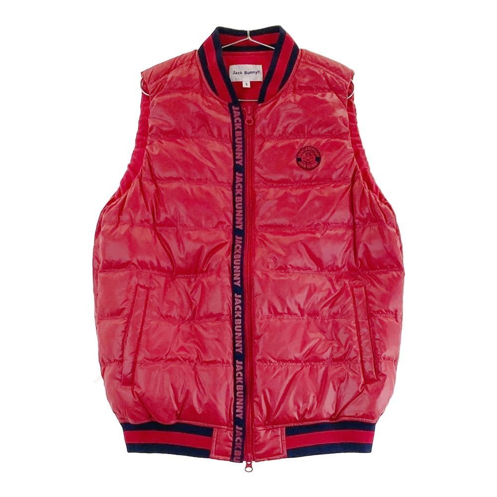 サイズ 1 JACK BUNNY ジャックバニー 裏地付 ダウン ジップベスト レッド系 240101458450 ゴルフウェア レディース ストスト