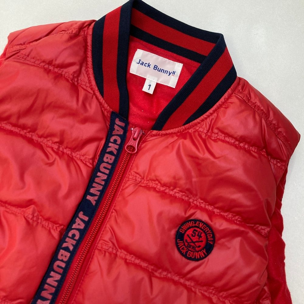 サイズ 1 JACK BUNNY ジャックバニー 裏地付 ダウン ジップベスト レッド系 240101458450 ゴルフウェア レディース ストスト LLC-HASEGAWATOSO_COM