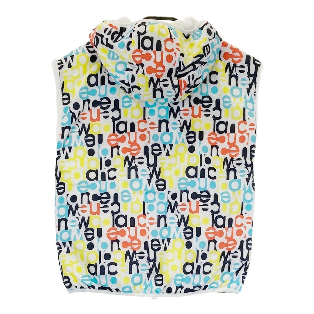 サイズ 1 NEW BALANCE GOLF ニューバランス リバーシブル フード付 中綿ジップベスト ロゴ総柄 ホワイト系 240101474492 ゴルフウェア レディース ストスト