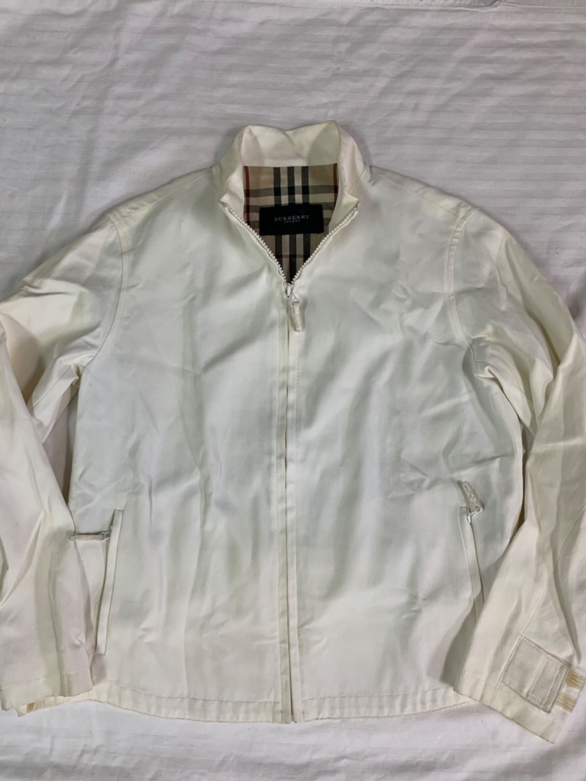 BURBERRY LONDON アイボリー スイングトップ ジャケット コート