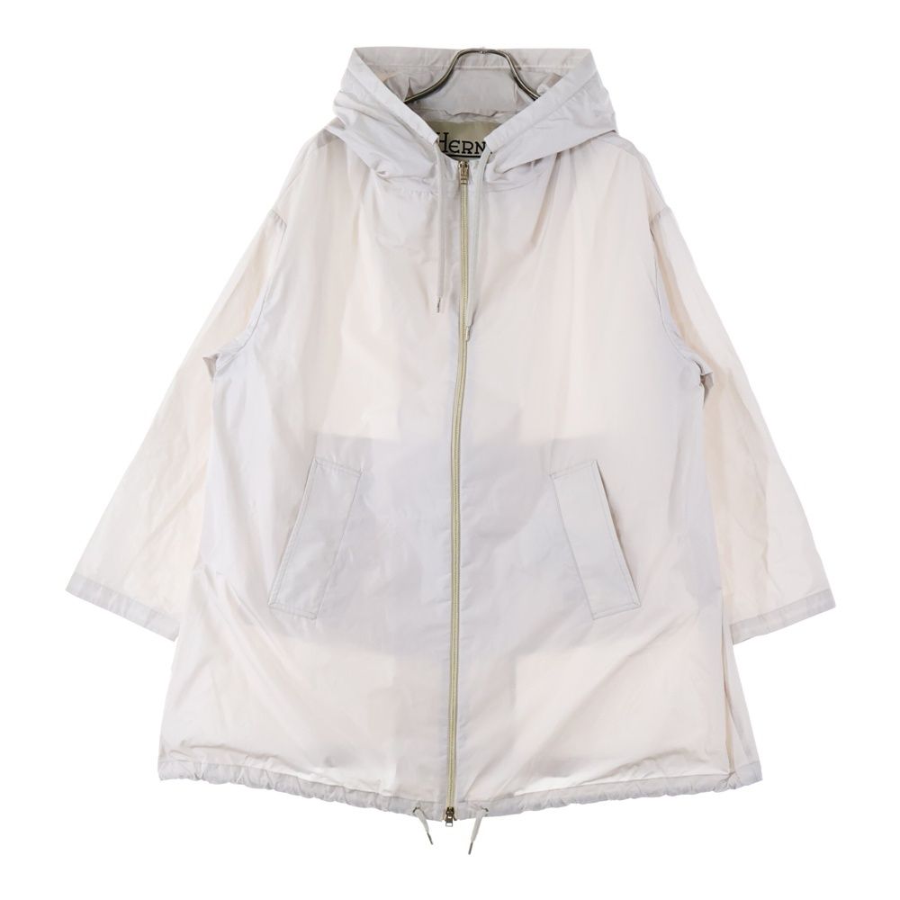 HERNO ヘルノ NEW TECHNO タフタ フーデッドブルゾン ジャケット ベージュ レディース GC000395D