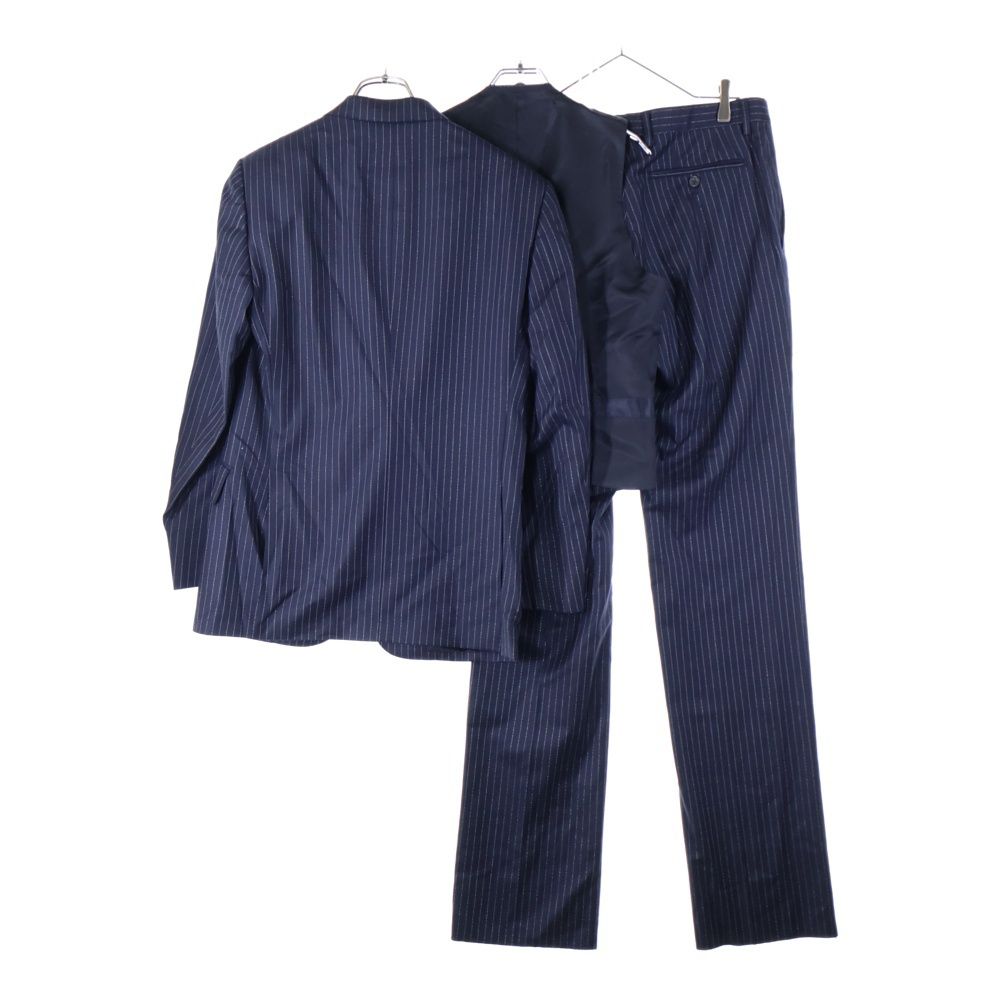 NIGOLD ニゴールド ストライプ柄 2B ウールテーラードジャケット スラックス セットアップスーツ ネイビー 1123-259-4563-7950