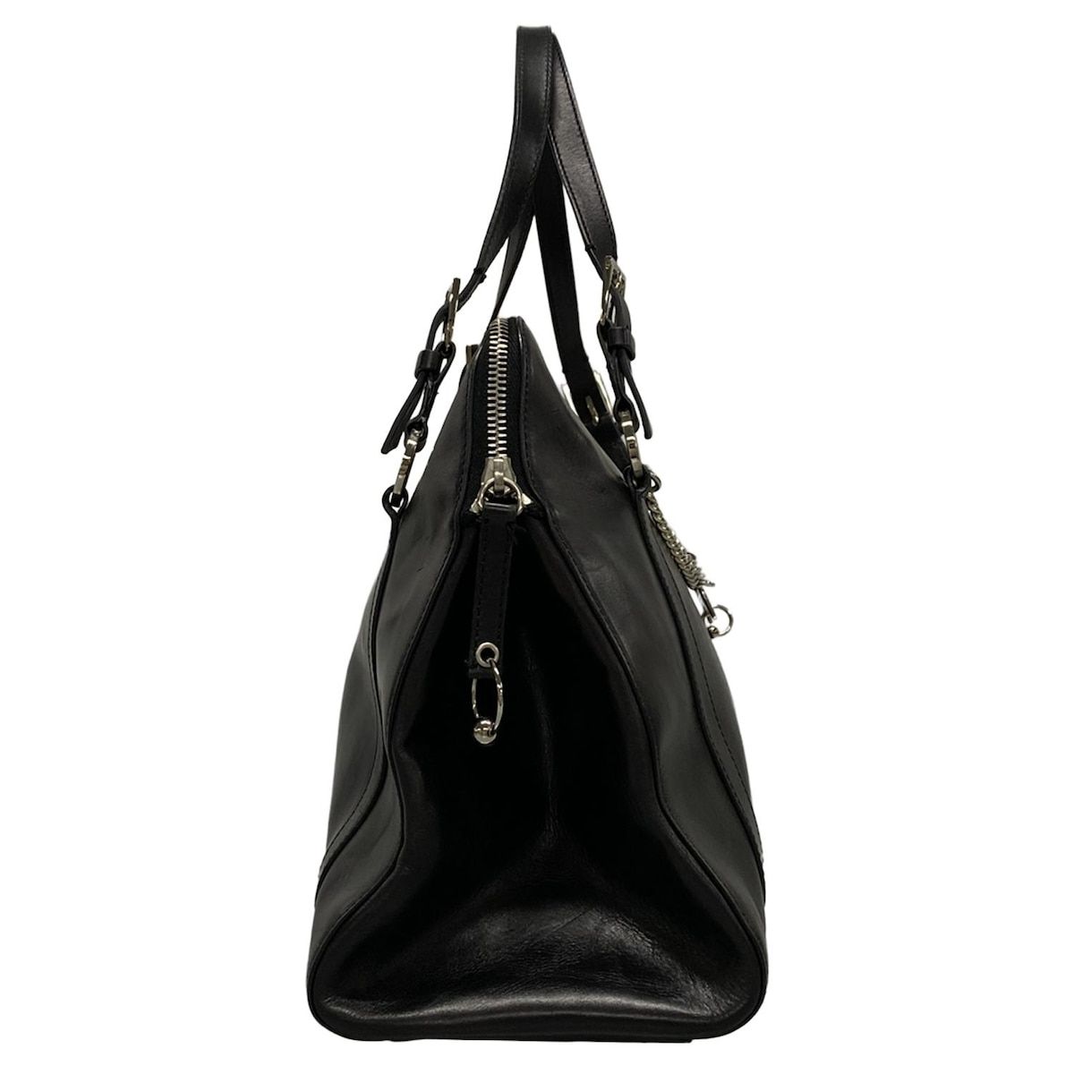 DIOR ChristianDior ディオール クリスチャンディオール ハンドバッグ - 黒 スター レザー