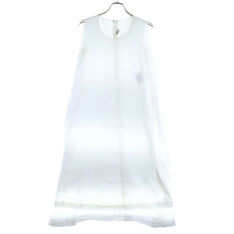 COMME des GARCONS COMME des GARCONS コムデギャルソンコムデギャルソン 14SS ポリエステル ノースリーブワンピース ホワイト レディース RM-O019