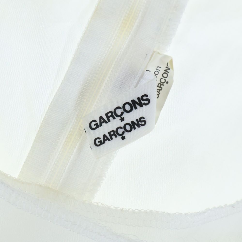 COMME des GARCONS コムデギャルソンコムデギャルソン 14 SS ポリエステル ノースリーブワンピース ホワイト レディース RM O 019 オケージョン 美脚見え