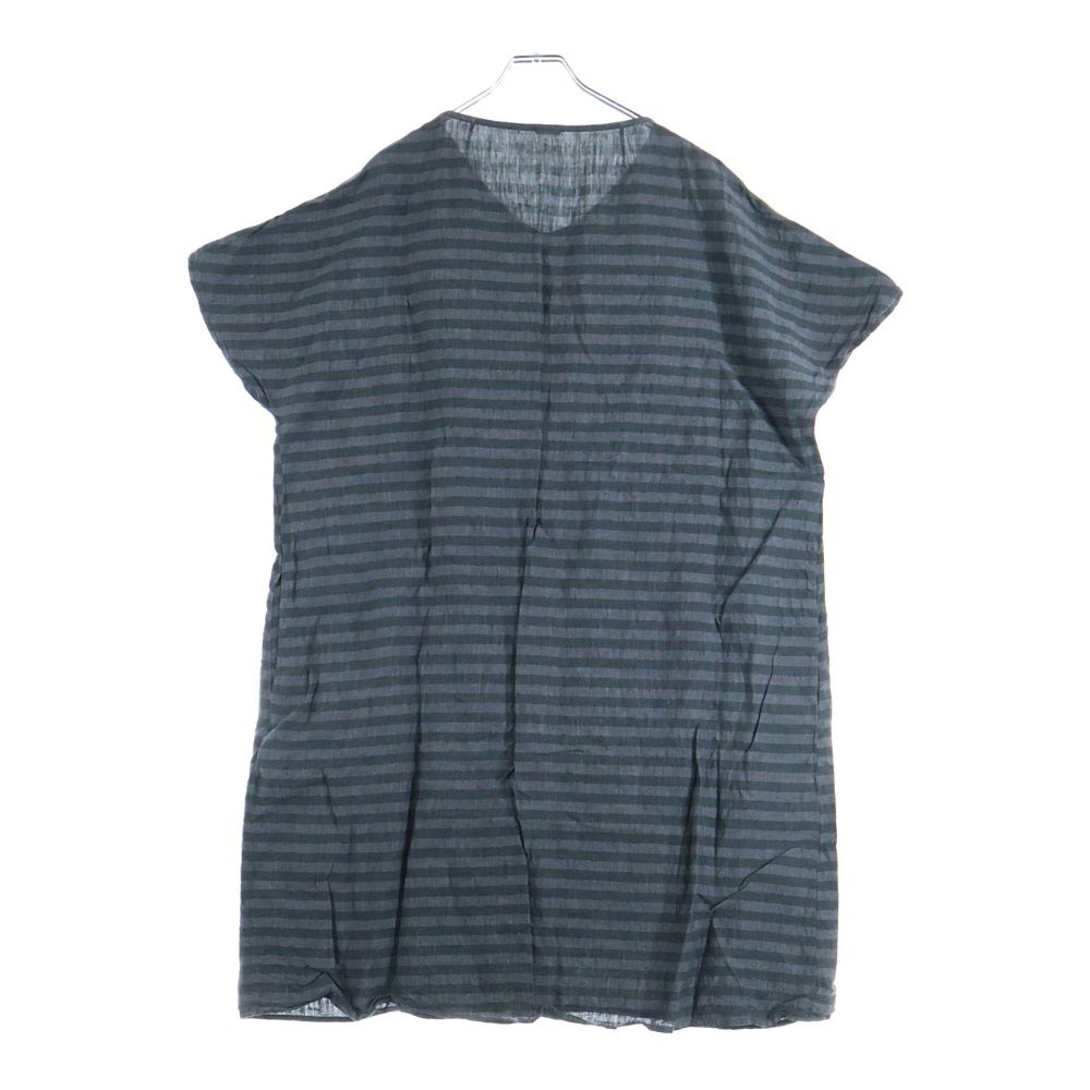 APUNTO B アプントビー ボーダー柄 ショートスリーブ ワンピース ドレス レディース ブラック グレー IT-155