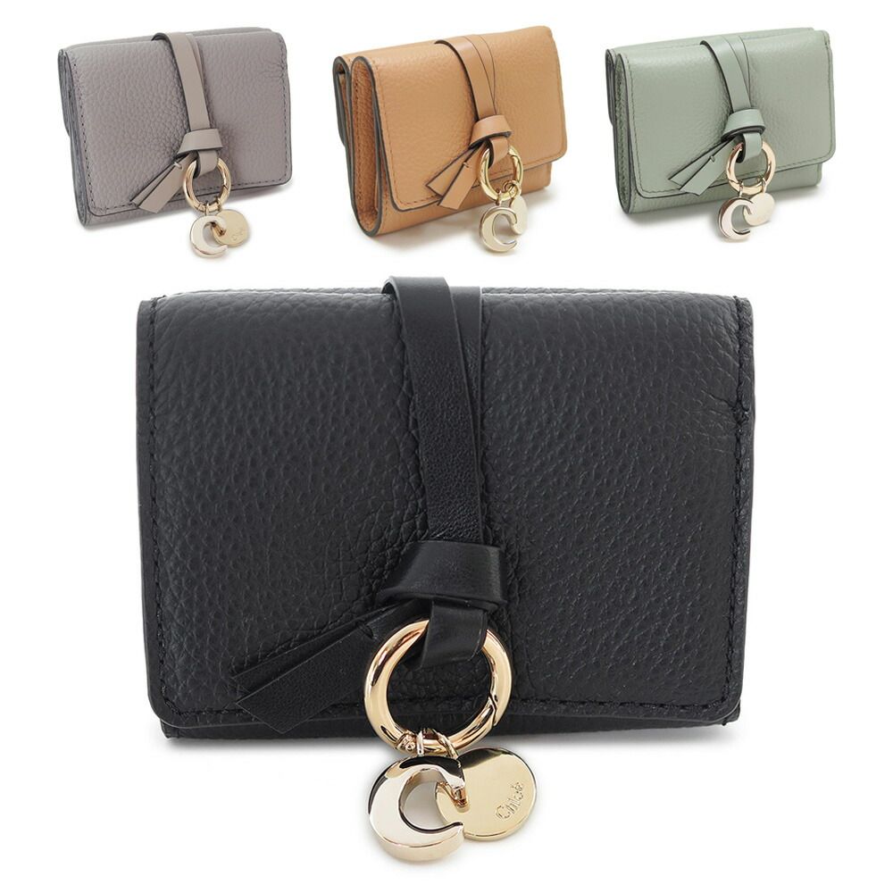 クロエ 折財布 レディース ALPHABET ミニ トリフォールド ウォレット 三つ折り財布 コンパクト財布 ミニ財布 レザー CHC21WP946F57 Chloe