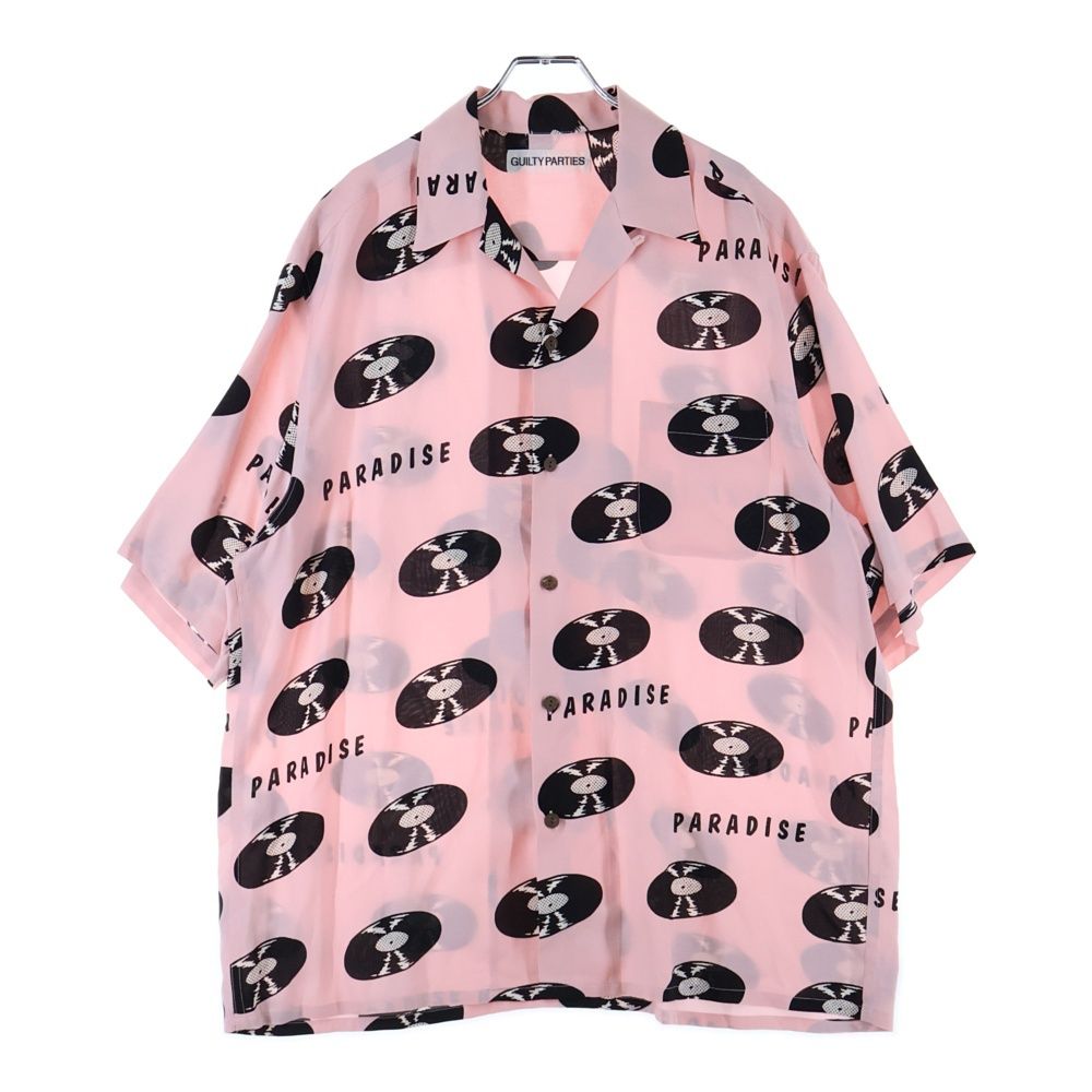 ワコマリア レコード アロハ ハワイアン シャツ 半袖 パープル レーヨンXL WACKO MARIA (ワコマリア) 24SS RECORDS HAWAIIAN SHIRT ハワイアン