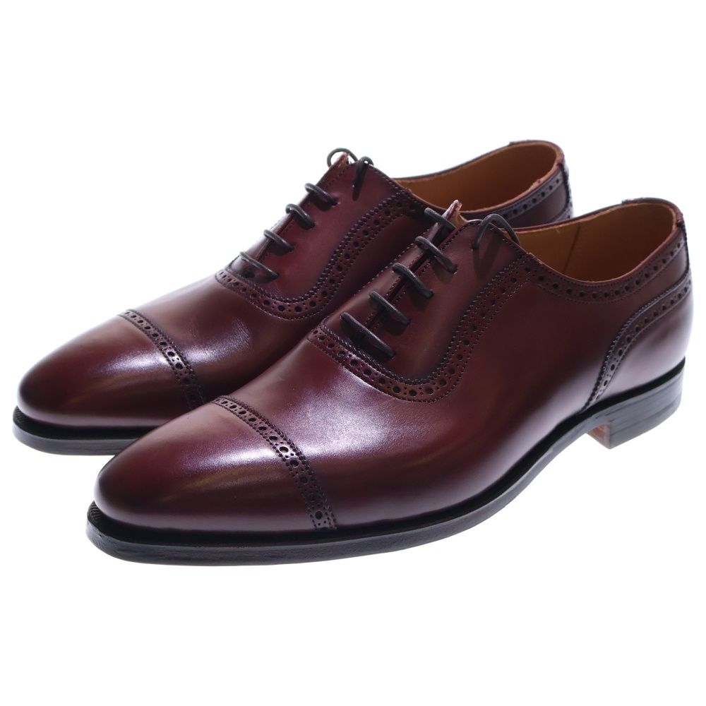 Crockett-Jones クロケットアンドジョーンズ Westbourne ストレートチップ オックスフォード レザー ダービー ドレスシューズ バーガンディ 20126 A-B 05 L 1