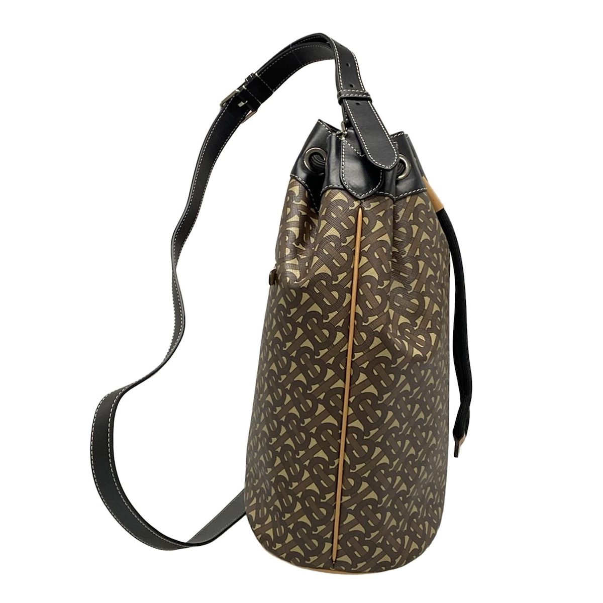 BURBERRY Burberry バーバリー ワンショルダーバッグ チェスタートン 8029919 ベージュ×ダークブラウン×黒 TBモノグラム レザー