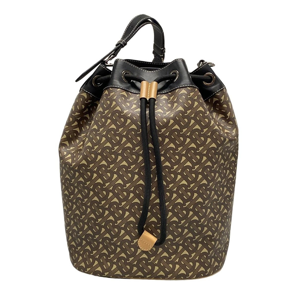 Burberry バーバリー ワンショルダーバッグ チェスタートン 8029919 ベージュ×ダークブラウン×黒 TBモノグラム レザー