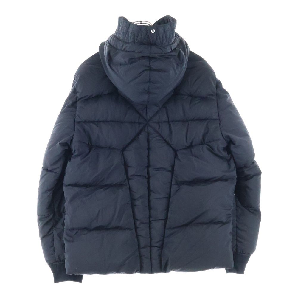 STONE ISLAND ストーンアイランド ガーメントダイ ナイロンメタル フーデッド ジップアップダウンジャケット ブラック 771543619