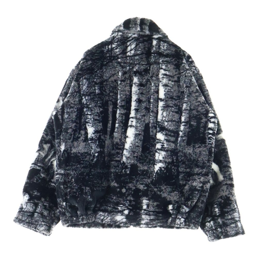 SCHOTT ショット ウルフ柄 ジップアップ ファー ジャケット ブラック 782-4252013