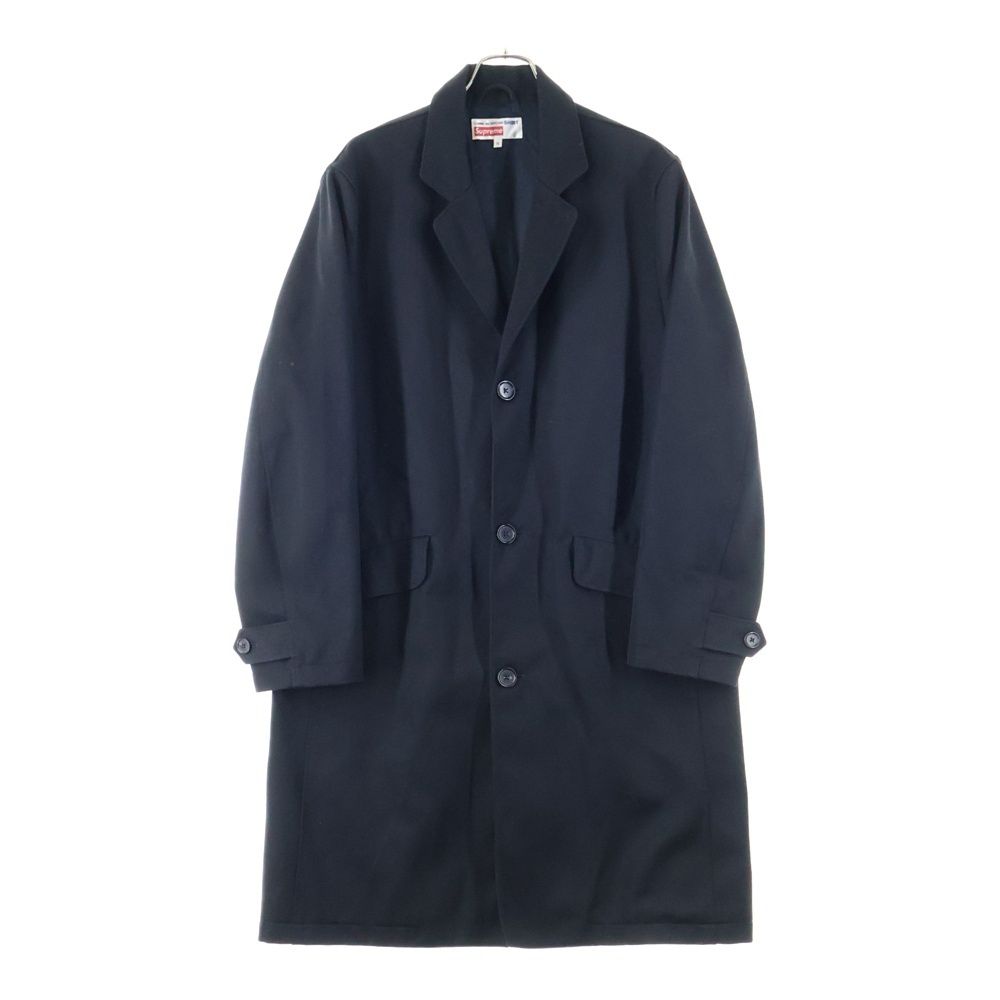 COMME des GARCONS コムデギャルソン 18AW ×SUPREME SHIRT Wool Blend Overcoat シュプリーム ウール バックロゴプリント ロングコート ジャケット ブラック J7FW18