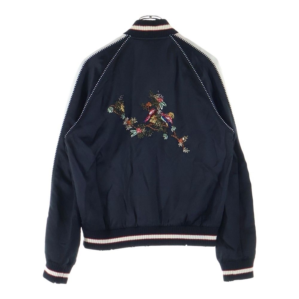 SAINT LAURENT PARIS サンローランパリ 19SS シルク バード刺繍 スカジャン ジャケット ブラック 560161 Y587S