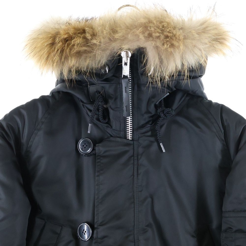 mastermind JAPAN マスターマインドジャパン ALPHA ZOZO N-3B ファー付き フライトジャケット ブラック 20094-8575 KANDAIZUMI_COM