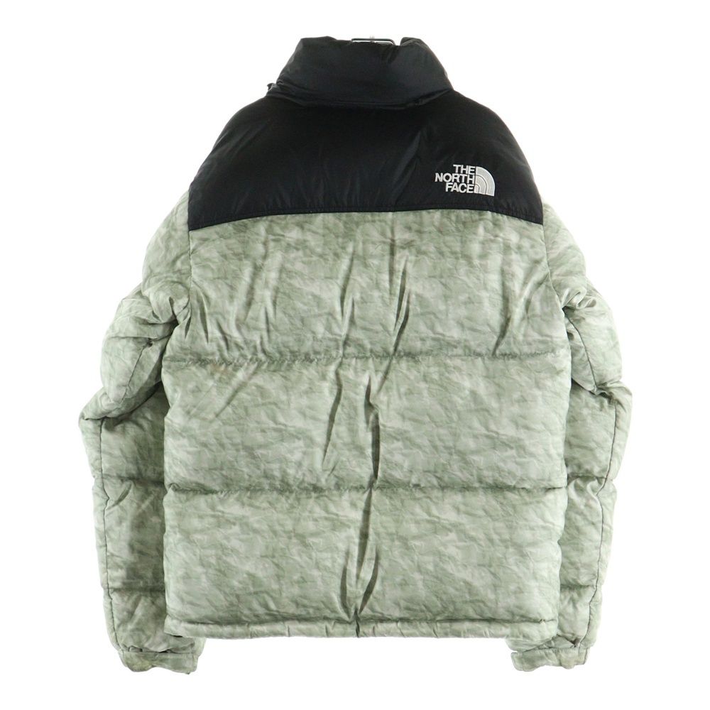 THE NORTH FACE ザノースフェイス 19AW ×THE NORTH FACE Paper Print Nuptse Jacket ND91806I ザ ノースフェイス ペーパープリント ヌプシ ナイロン ダウンジャケット ブラック グレー