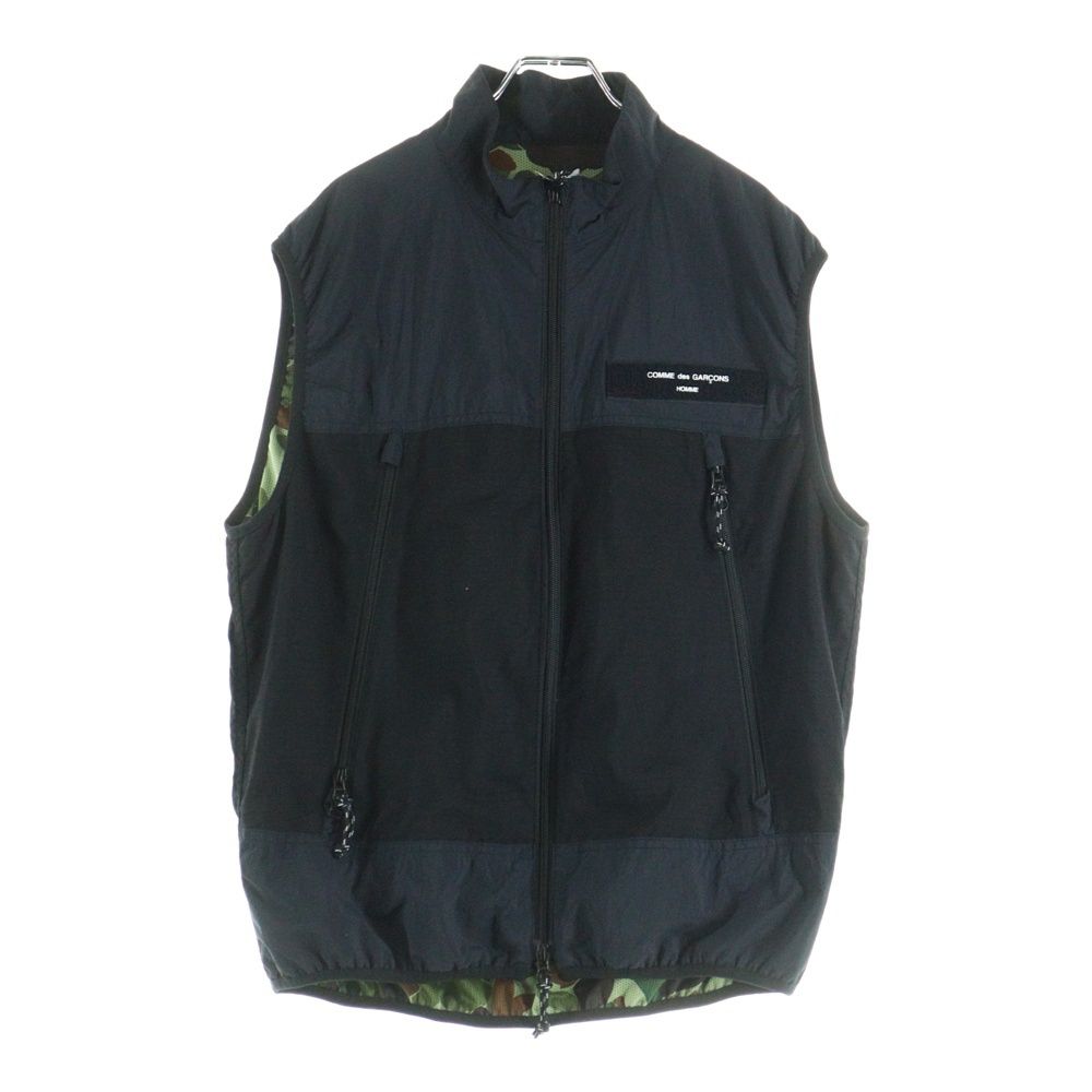COMME des GARCONS HOMME コムデギャルソンオム Zip Up Vest 裏地カモフラージュ 迷彩 ジップアップベスト ネイビー HK-J015
