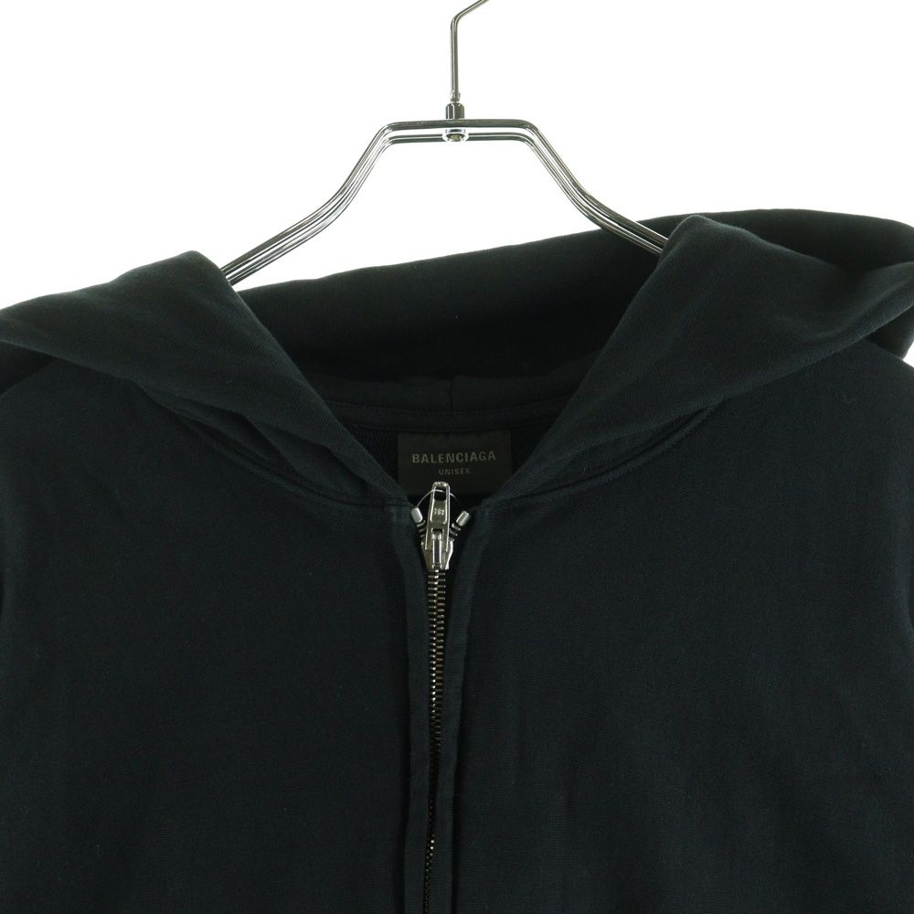 BALENCIAGA (バレンシアガ) ミラーロゴ ダブルジップアップフーディ