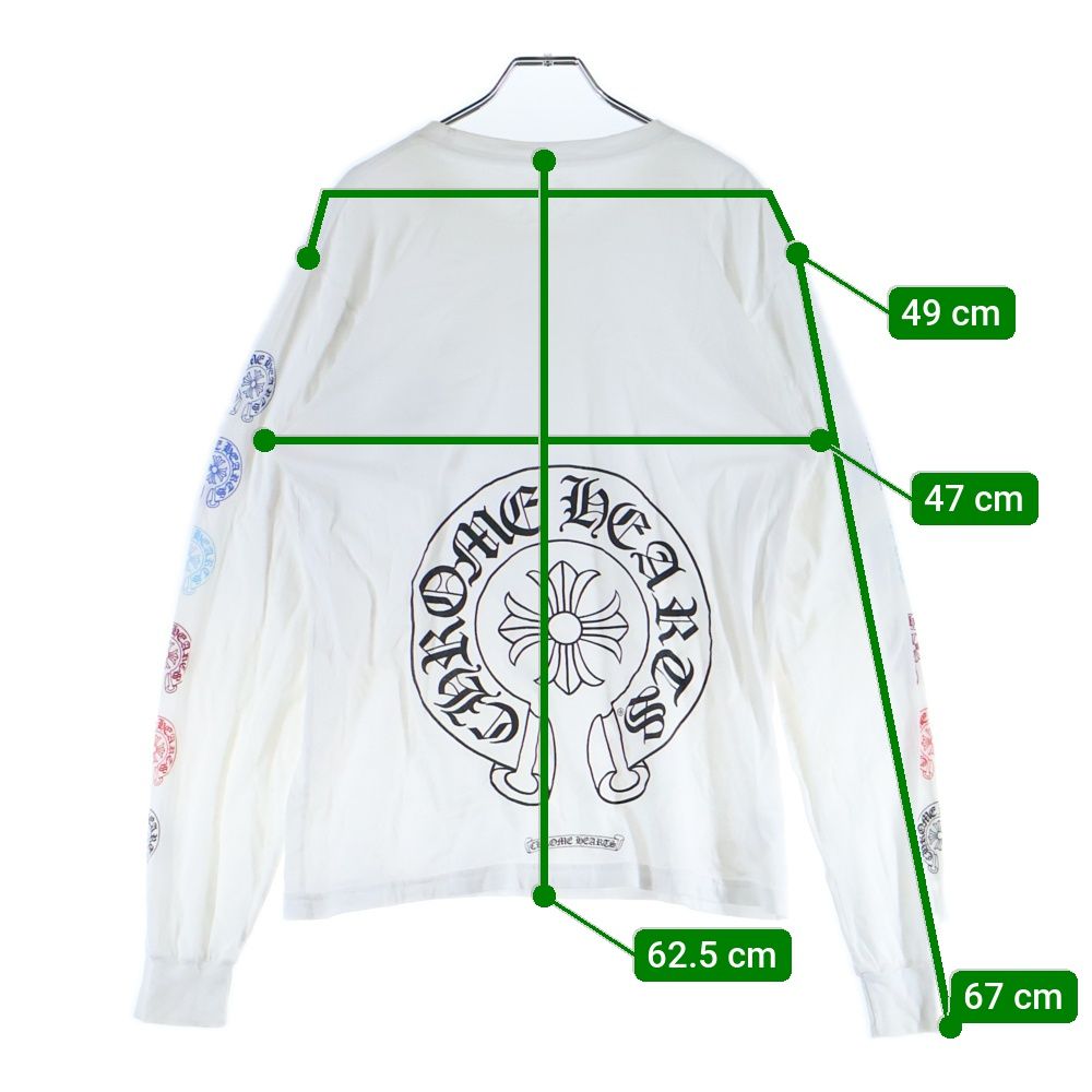 chromeheartsクロムハーツ ホースシュー ロンT 長袖 マルチカラー CHROME HEARTS (クロムハーツ) Multi Color Horseshoe L/S Tee マルチ