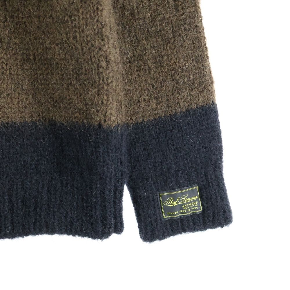 モヘア混 ボーダーウールニットセーター