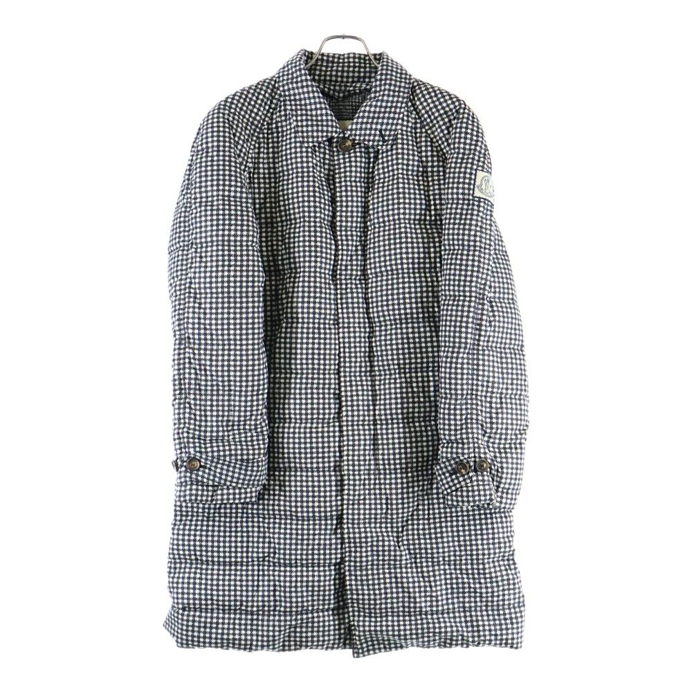 MONCLER モンクレール GAMME BLEU CAPPOTTO Houndstooth 千鳥格子 カッポット ダウンコート ホワイト 12393170031