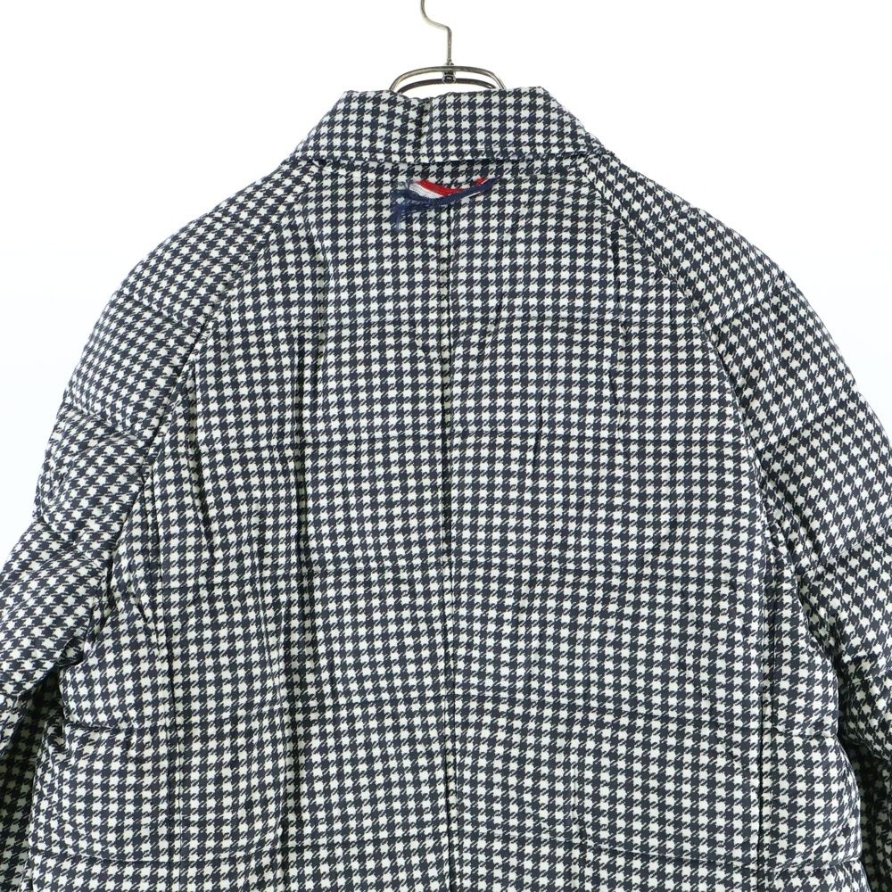 MONCLER モンクレール GAMME BLEU CAPPOTTO Houndstooth 千鳥格子 カッポット ダウンコート ホワイト 12393170031 KANDAIZUMI_COM