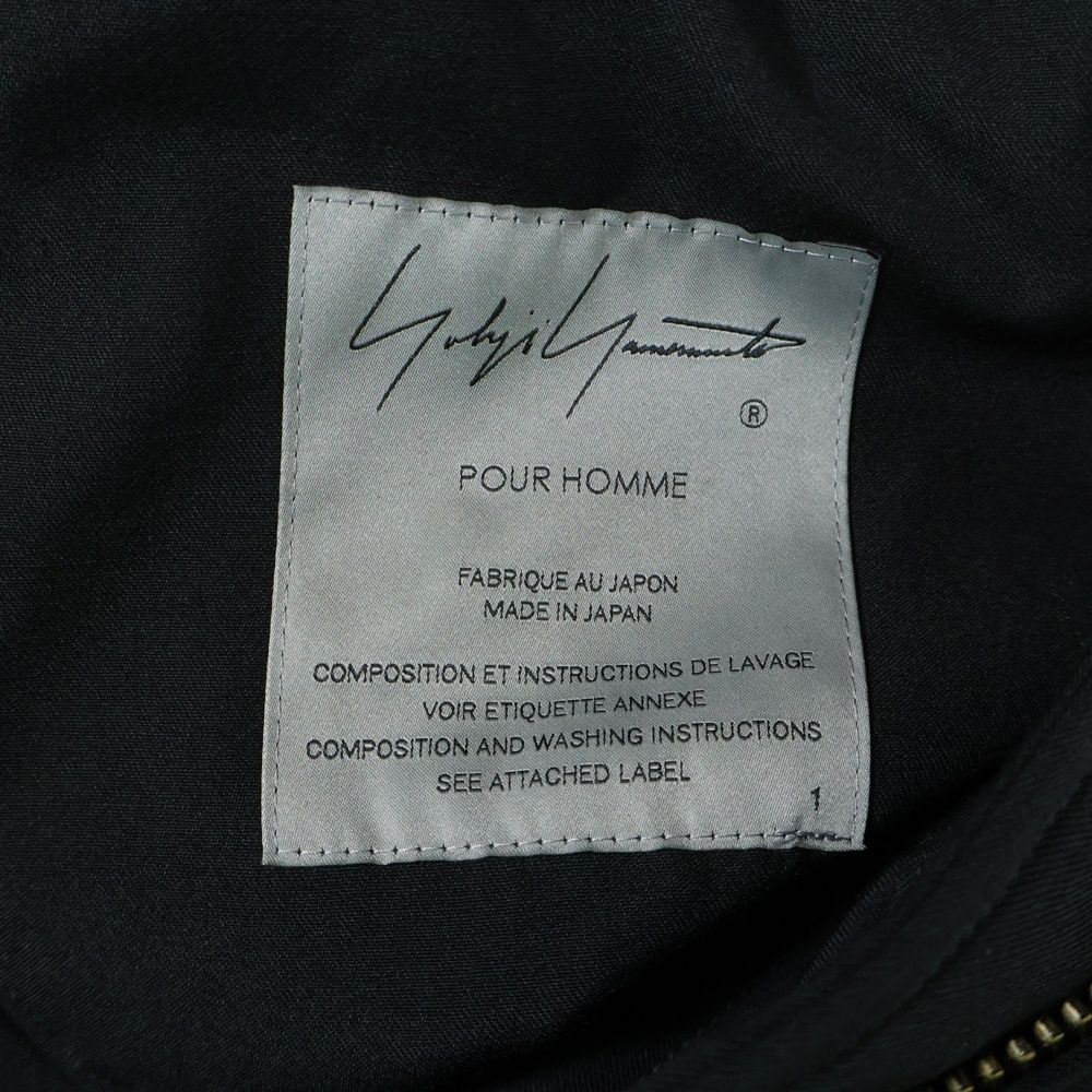  Yohji Yamamoto POUR HOMME ヨウジヤマモト プールオム 21 AW ギャバファスナーツナギ サルエル マルチポケット オールインワン ブラック HX-D 13-100 その他 メンズ