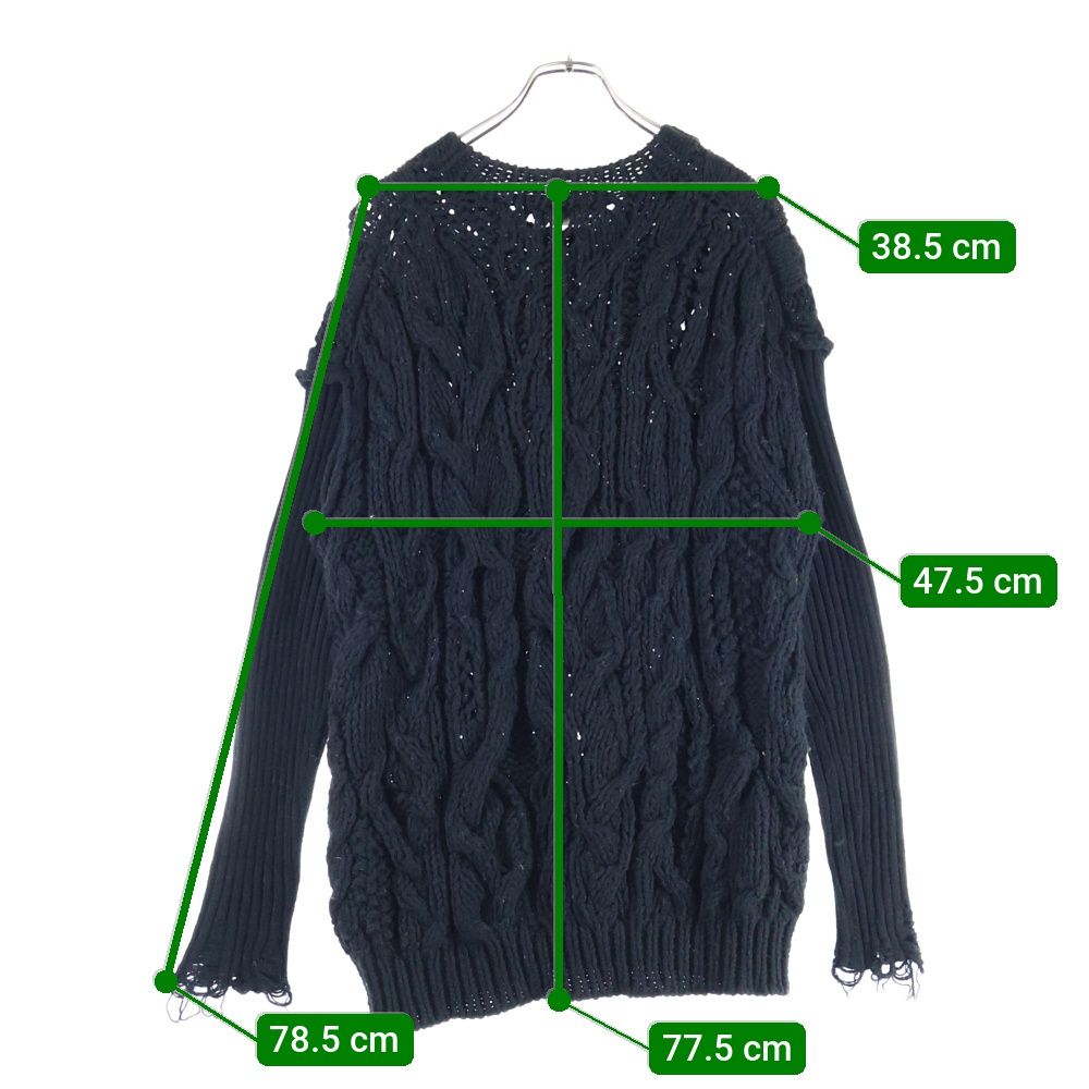 クラッシュデザインニットセーター