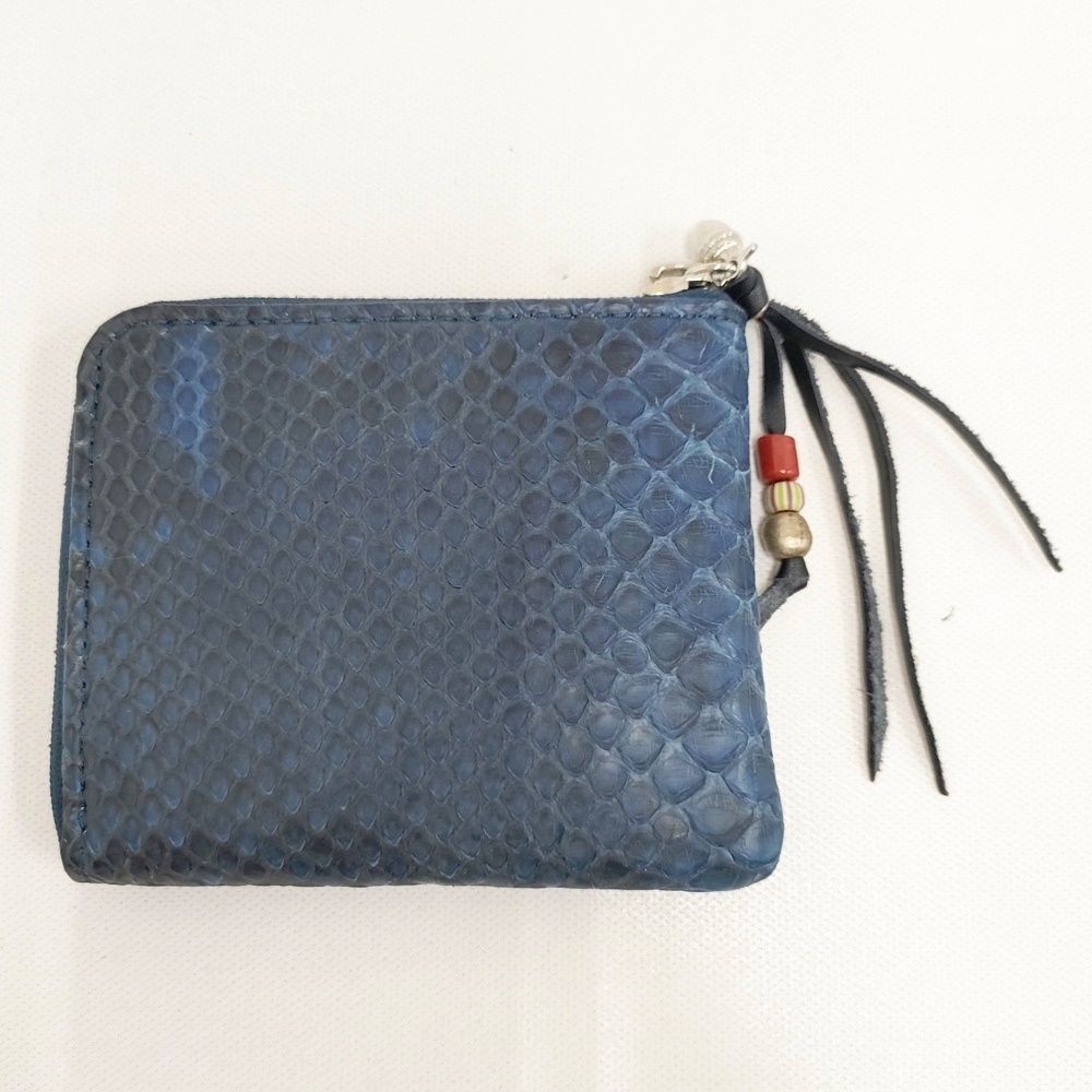 BRU NA BOINNE インディゴパイソンウォレット 革 レザー 定価44000円 財布 コインケース ネイビー メンズ ブルーナボイン 5-1021 G