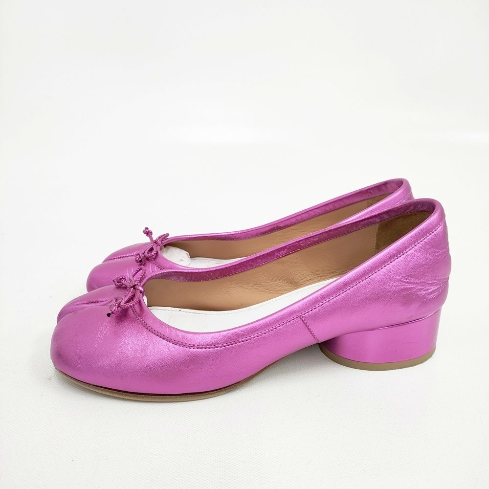 MAISON MARGIELA タビ バレリーナ 革靴 足袋 バレエシューズ サイズ36 パンプス ピンク レディース メゾンマルジェラ 5-1021G